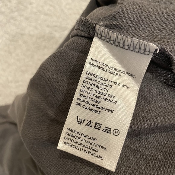 Sunspel Classic T-Shirt Mens Large Gray 100% Cotton Crew Neck England - Picture 8 of 9